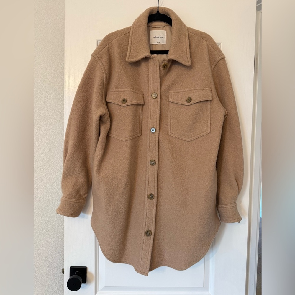 Wilfred Free Camel Wool Shacket